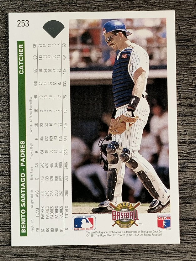 1992 Upper Deck #253 Benito Santiago