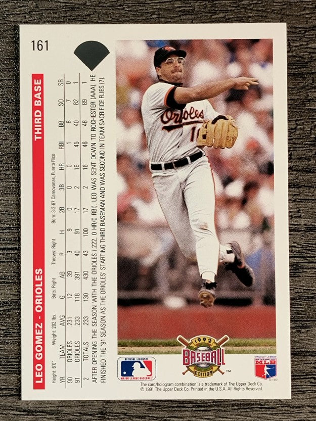1992 Upper Deck #161 Leo Gomez