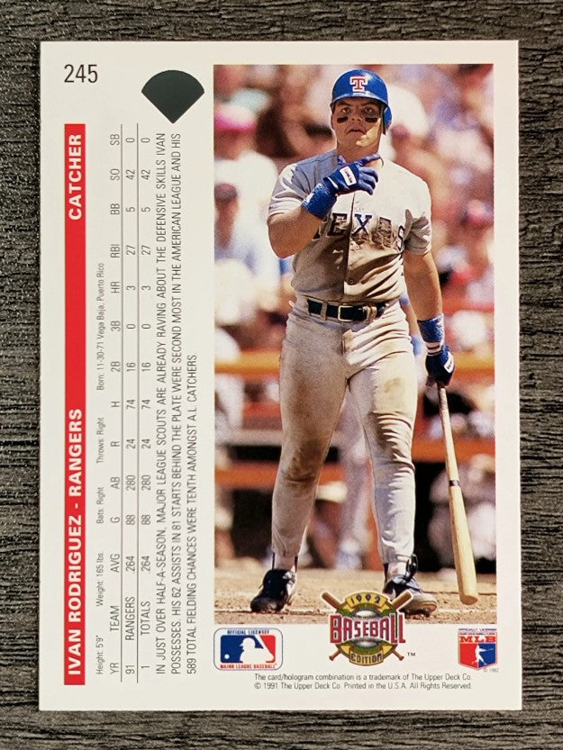 1992 Upper Deck #245 Ivan Rodriguez