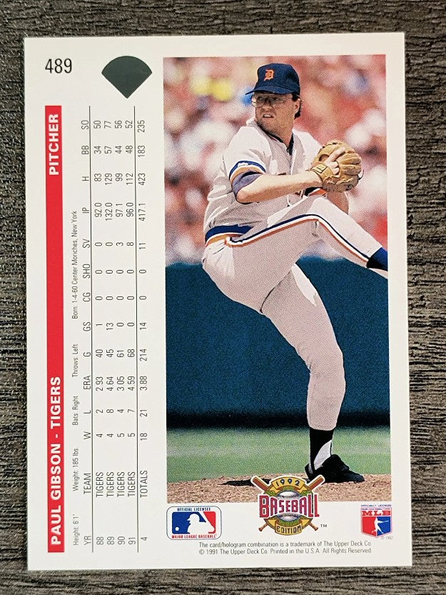 1992 Upper Deck #489 Paul Gibson