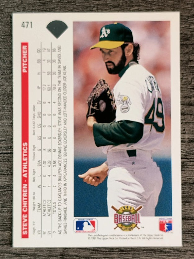 1992 Upper Deck #471 Steve Chitren