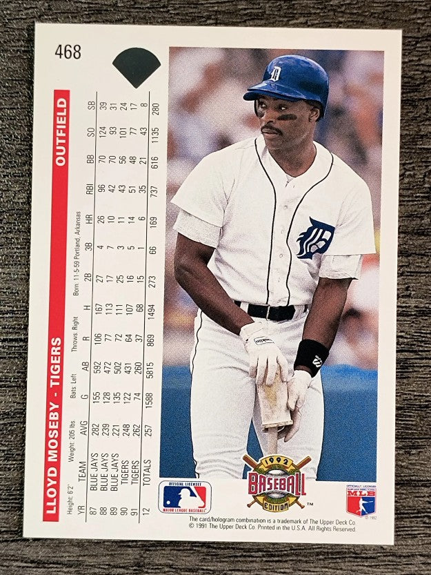 1992 Upper Deck #468 Lloyd Moseby