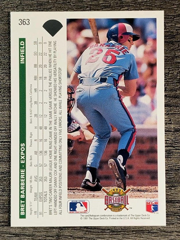 1992 Upper Deck #363 Bret Barberie