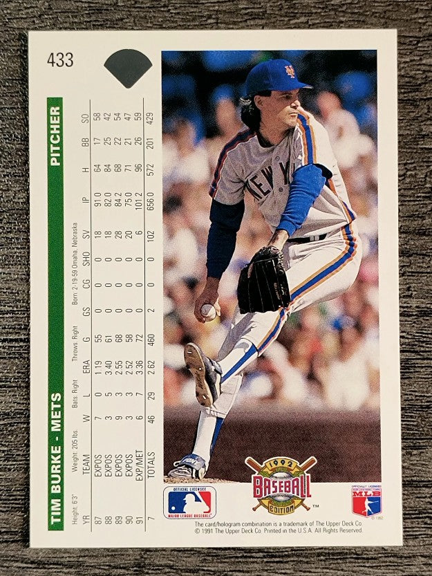1992 Upper Deck #433 Tim Burke