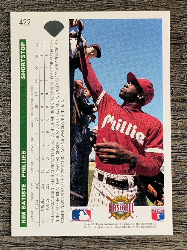1992 Upper Deck #422 Kim Batiste
