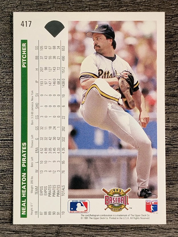 1992 Upper Deck #417 Neal Heaton