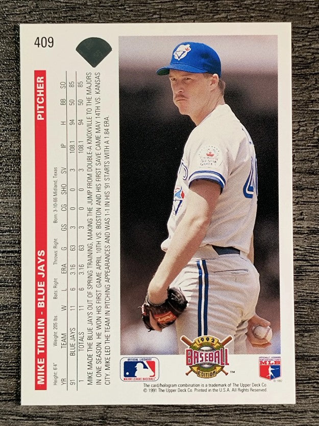 1992 Upper Deck #409 Mike Timlin
