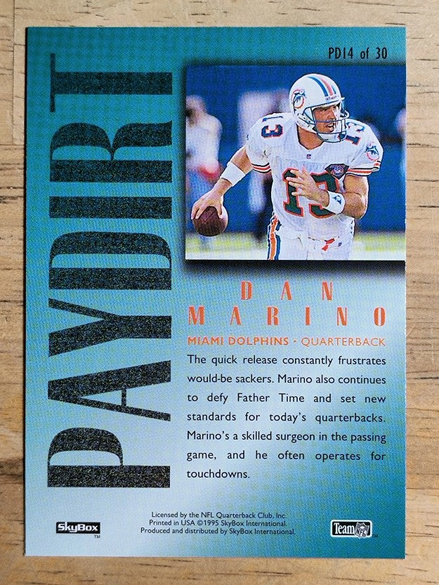 1995 SkyBox Premium Paydirt Gold #PD14 Dan Marino