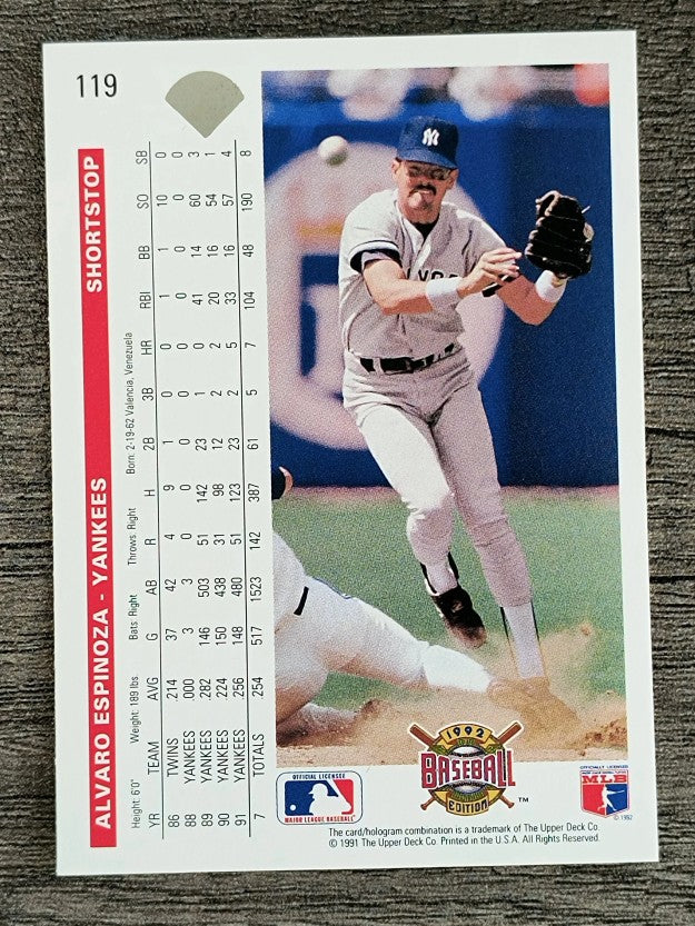 1992 Upper Deck #119 Alvaro Espinoza