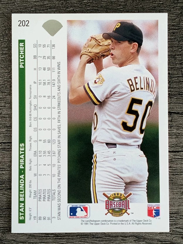 1992 Upper Deck #202 Stan Belinda