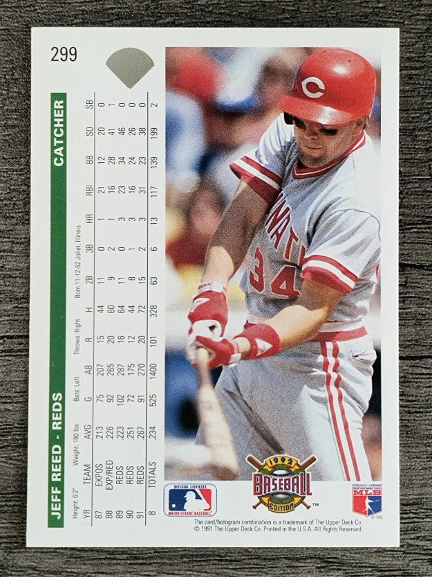 1992 Upper Deck #299 Jeff Reed
