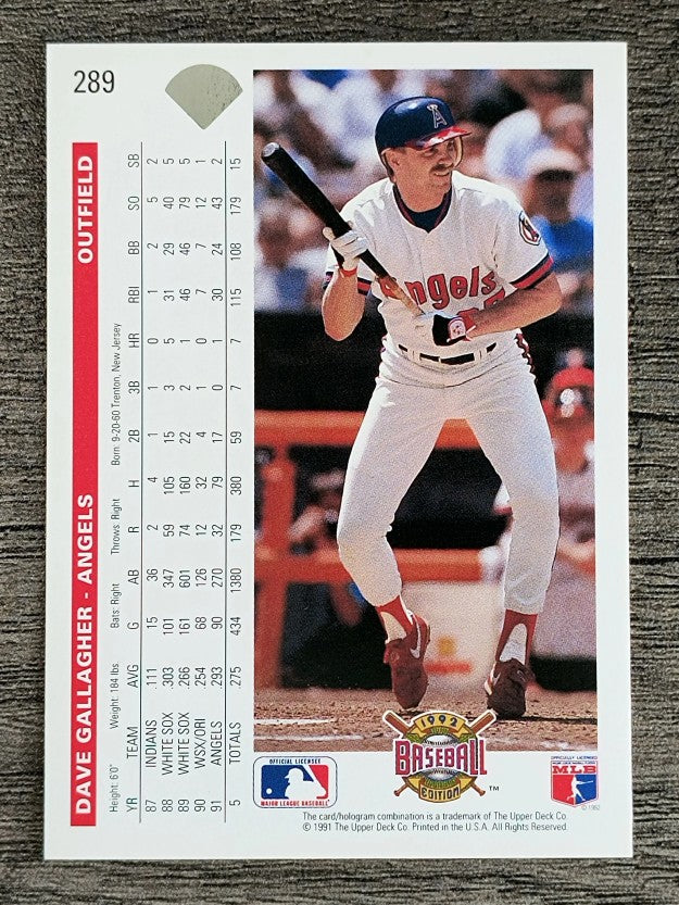 1992 Upper Deck #289 Dave Gallagher