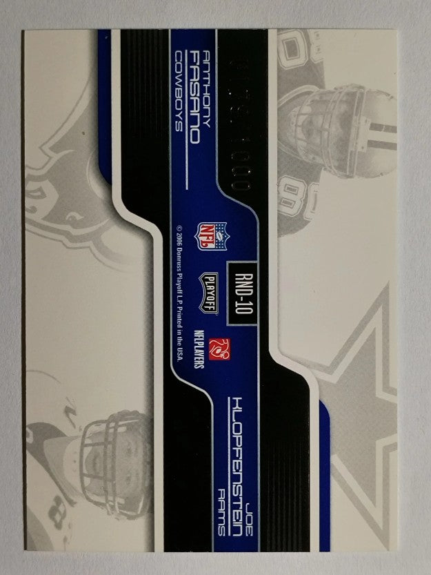 2006 Playoff Contenders Round Numbers #10 Anthony Fasano/Joe Klopfenstein