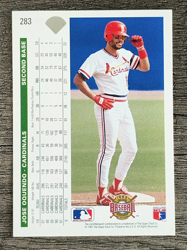 1992 Upper Deck #283 Jose Oquendo