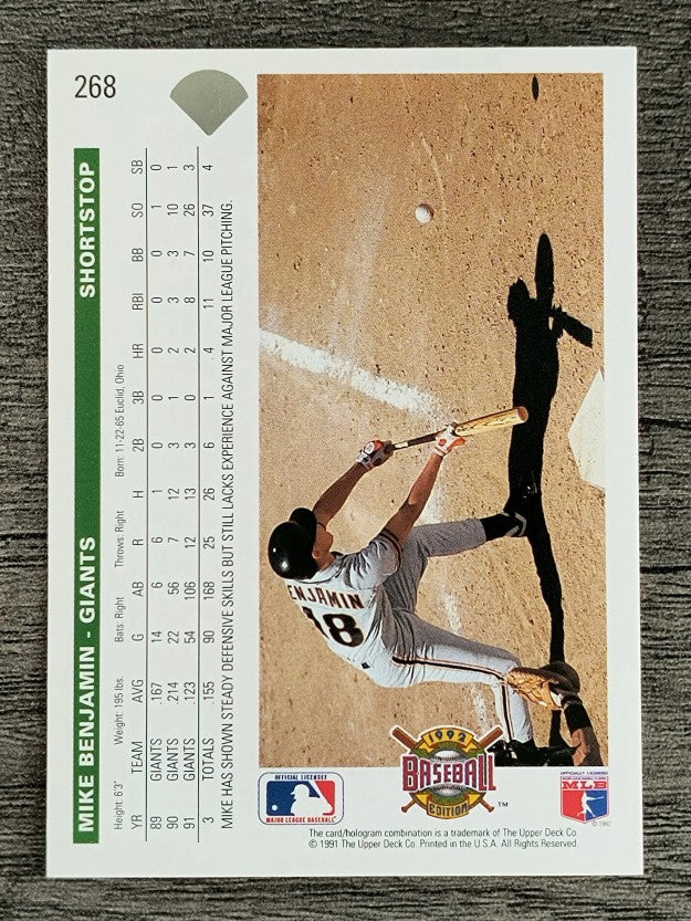 1992 Upper Deck #268 Mike Benjamin