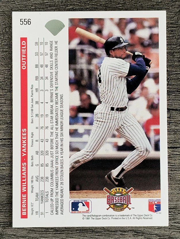 1992 Upper Deck #556 Bernie Williams