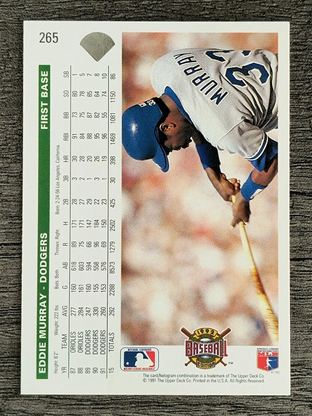 1992 Upper Deck #265 Eddie Murray