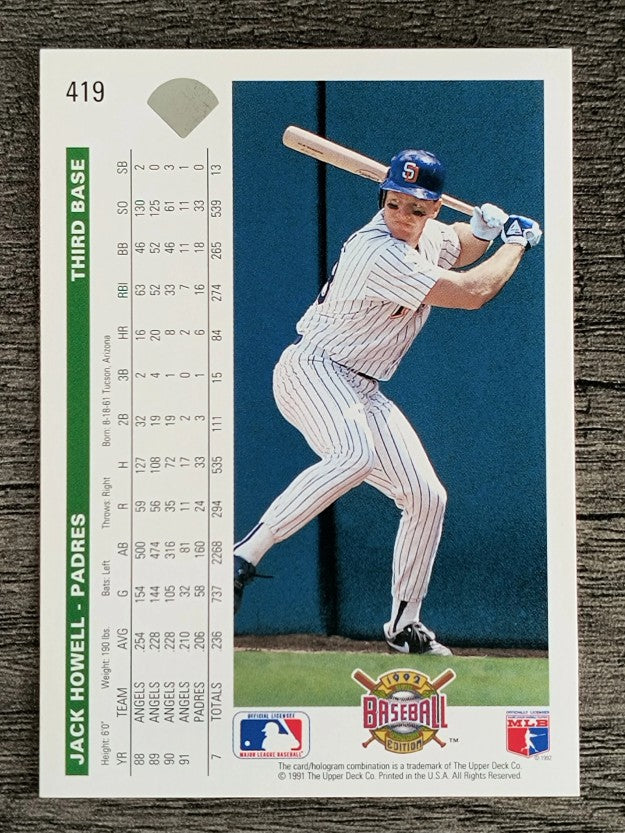 1992 Upper Deck #419 Jack Howell