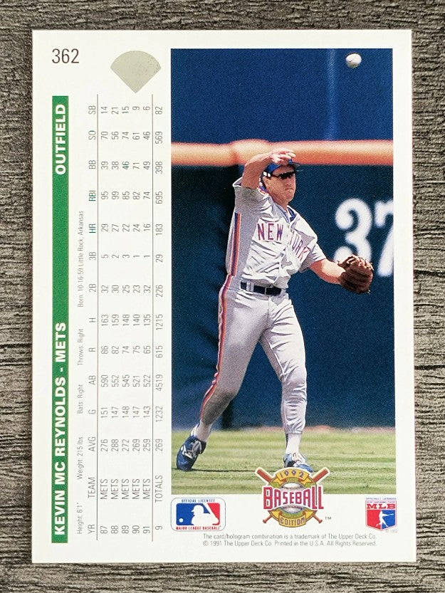 1992 Upper Deck #362 Kevin McReynolds