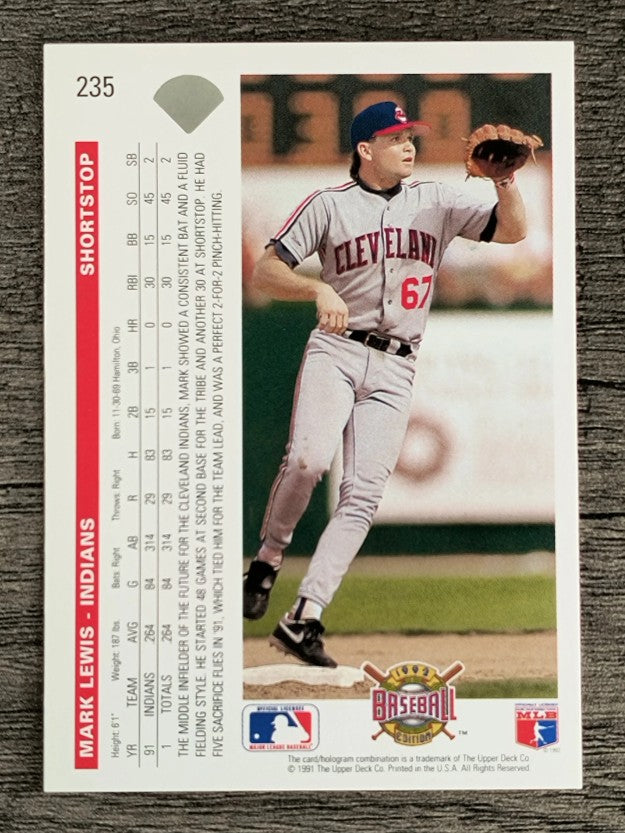 1992 Upper Deck #235 Mark Lewis