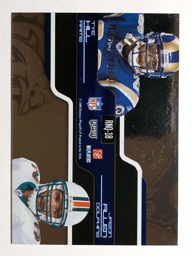 2006 Playoff Contenders Round Numbers #18 Michael Huff/Tye Hill/Jason Allen