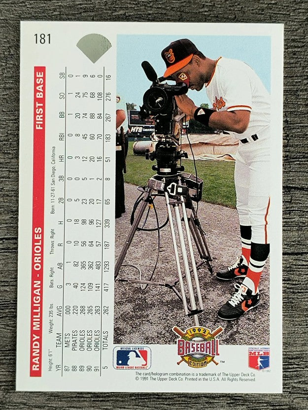 1992 Upper Deck #181 Randy Milligan