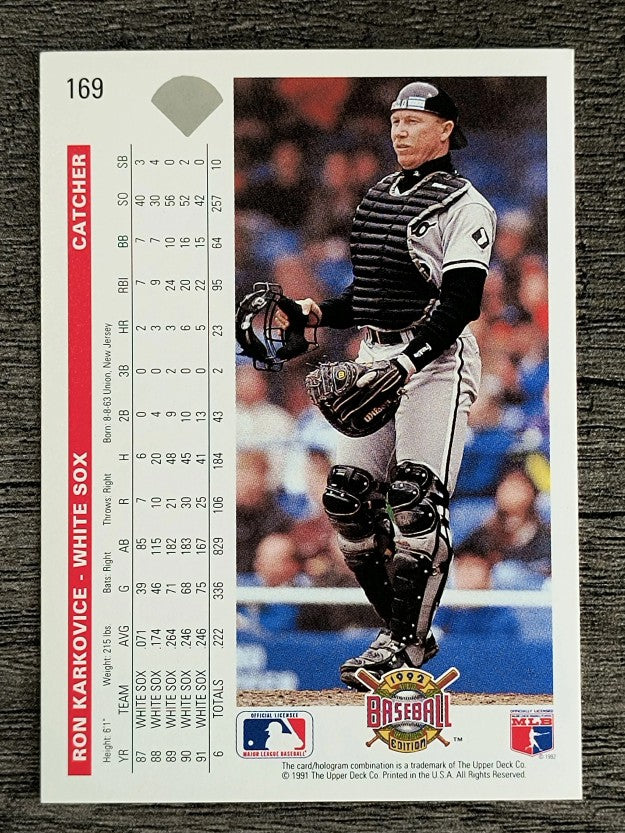 1992 Upper Deck #169 Ron Karkovice