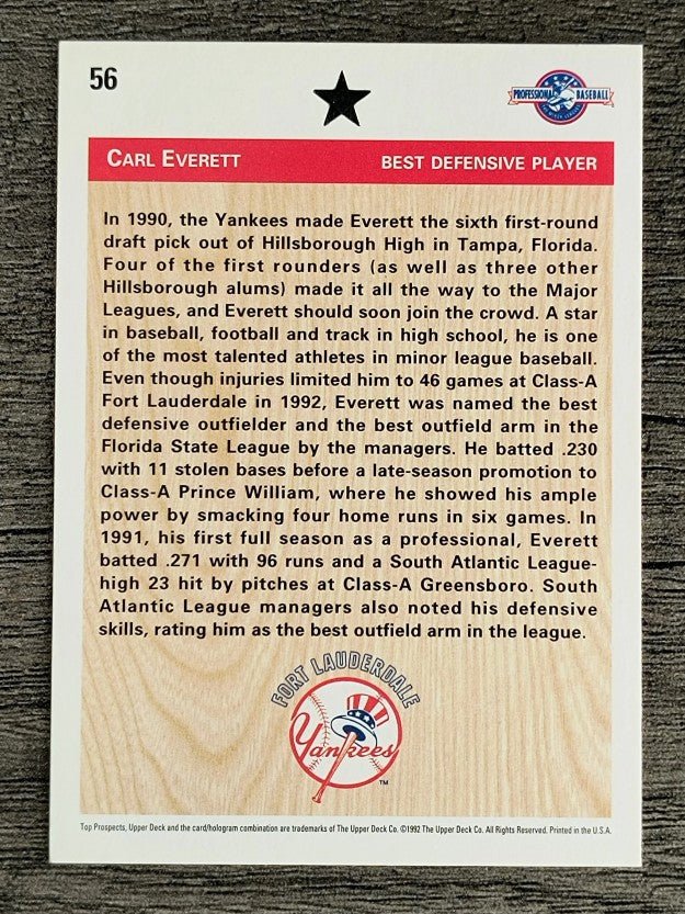 1992 Upper Deck Minors #56 Carl Everett DS