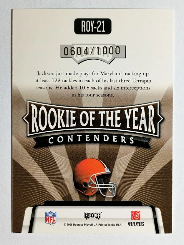 2006 Playoff Contenders ROY Contenders #21 D'Qwell Jackson