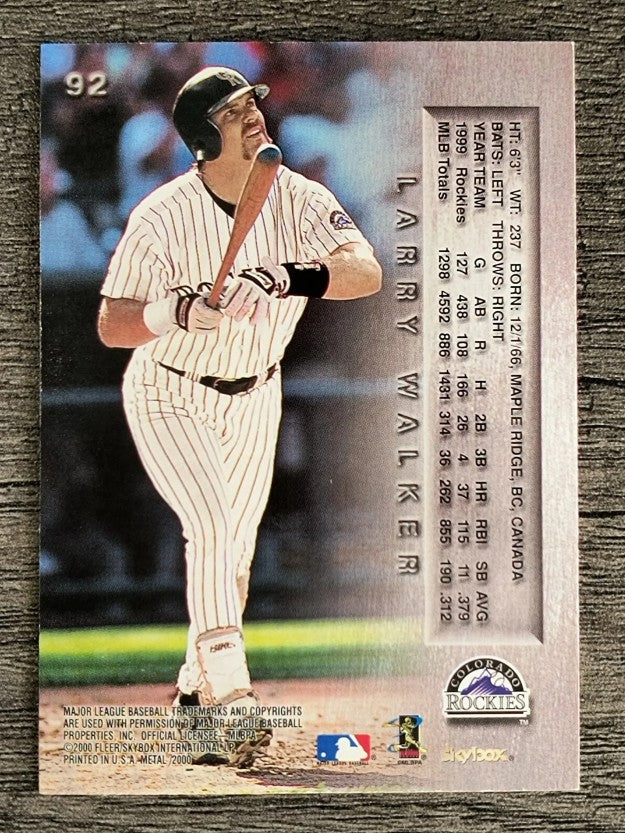 2000 Metal #92 Larry Walker