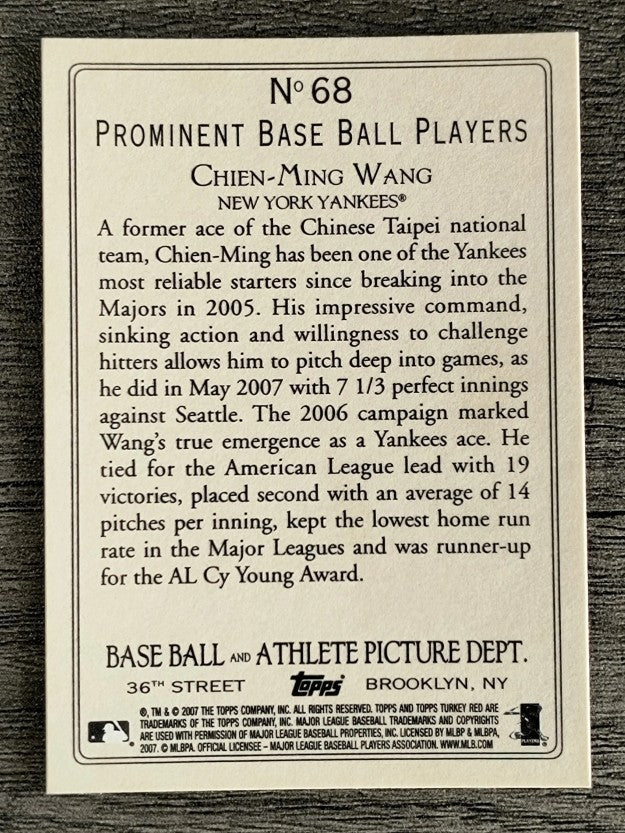 2007 Topps Turkey Red #68 Chien-Ming Wang