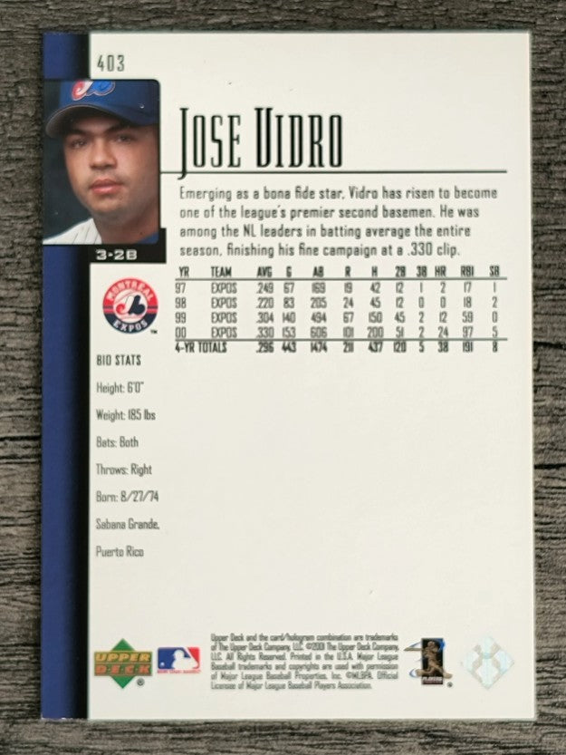 2001 Upper Deck #403 Jose Vidro