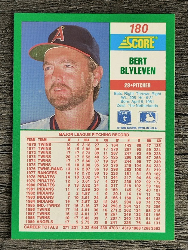 1990 Score #180 Bert Blyleven