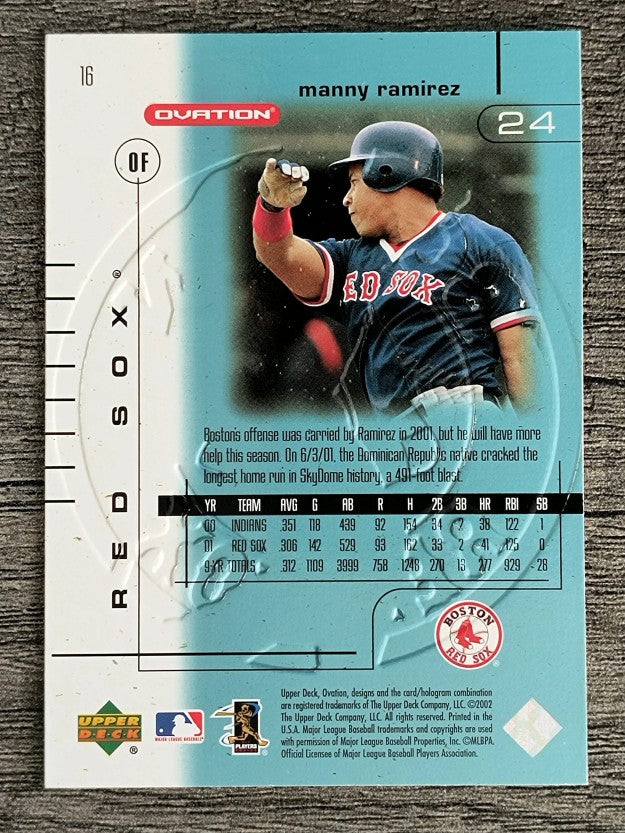 2002 Upper Deck Ovation #16 Manny Ramirez