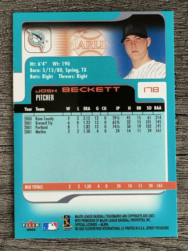 2002 Fleer Focus JE #178 Josh Beckett