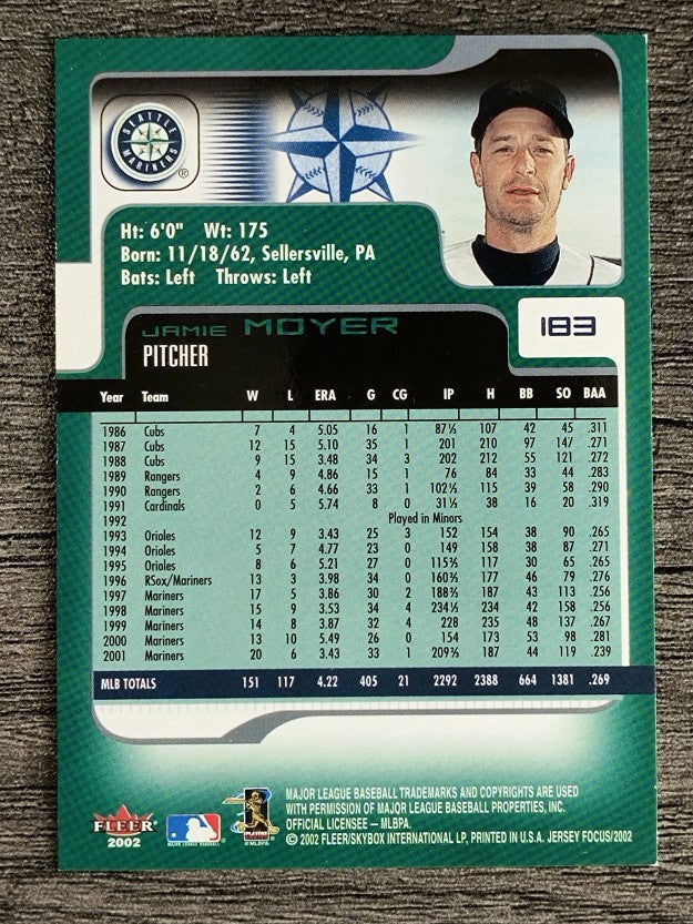 2002 Fleer Focus JE #183 Jamie Moyer