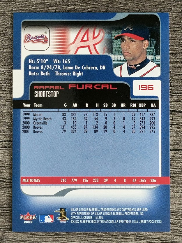 2002 Fleer Focus JE #196 Rafael Furcal
