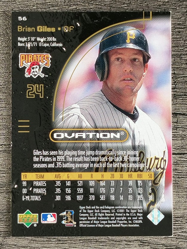 2001 Upper Deck Ovation #56 Brian Giles