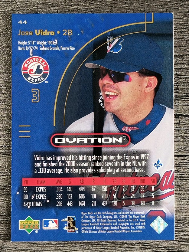 2001 Upper Deck Ovation #44 Jose Vidro