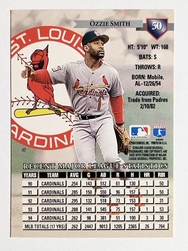 1995 Donruss #50 Ozzie Smith