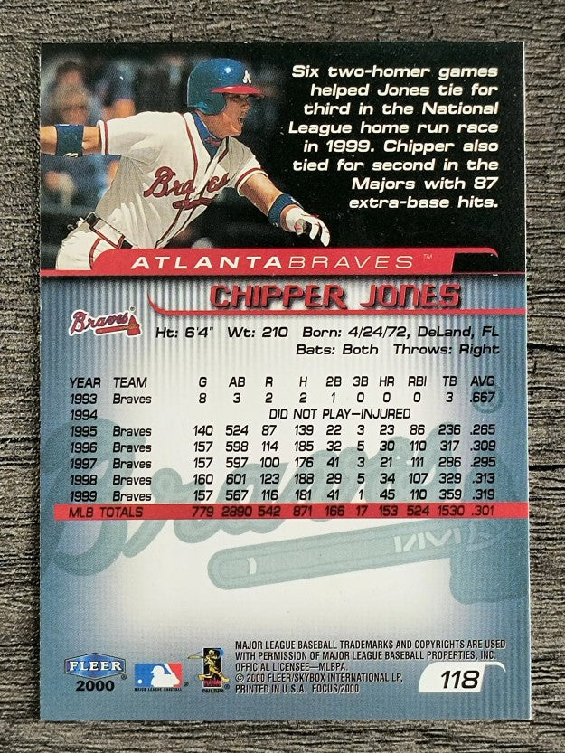 2000 Fleer Focus #118 Chipper Jones