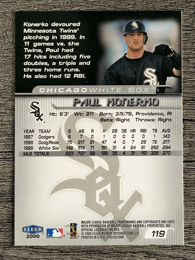 2000 Fleer Focus #119 Paul Konerko