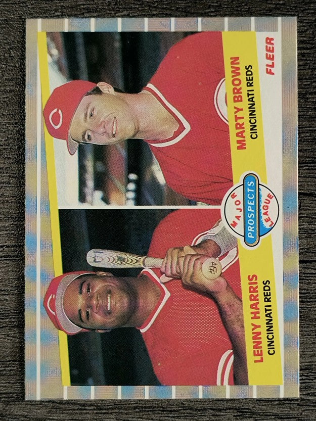 1989 Fleer #645 Lenny Harris RC/Marty Brown