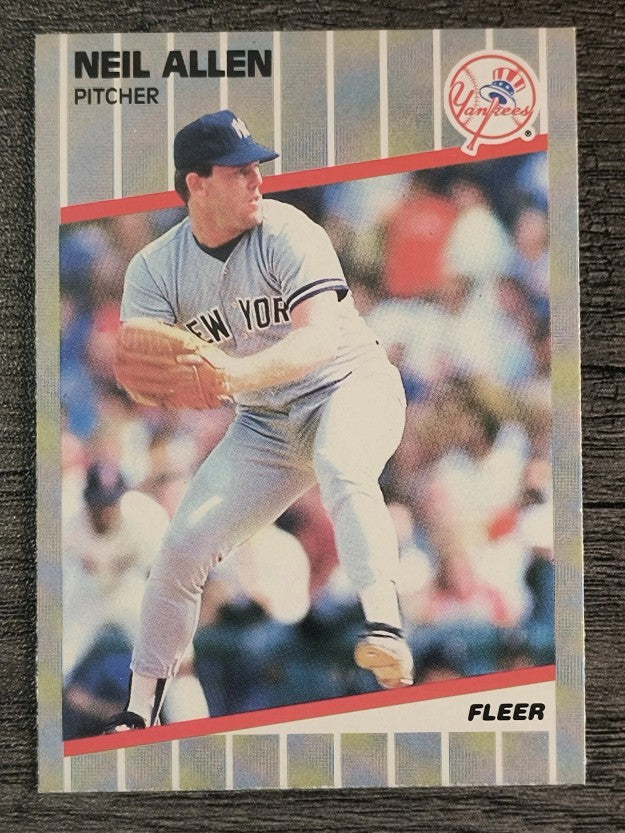 1989 Fleer #250B Neil Allen COR/Born Syosset, NY