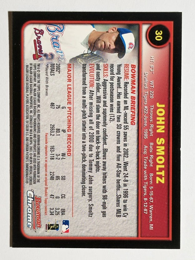 2003 Bowman Chrome #30 John Smoltz