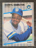 1989 Fleer #187 Darryl Hamilton RC