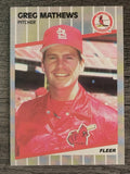 1989 Fleer #456 Greg Mathews