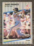 1989 Fleer #404 Julio Franco