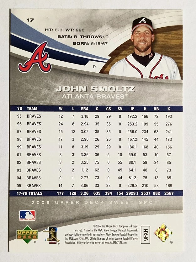 2006 Sweet Spot #17 John Smoltz