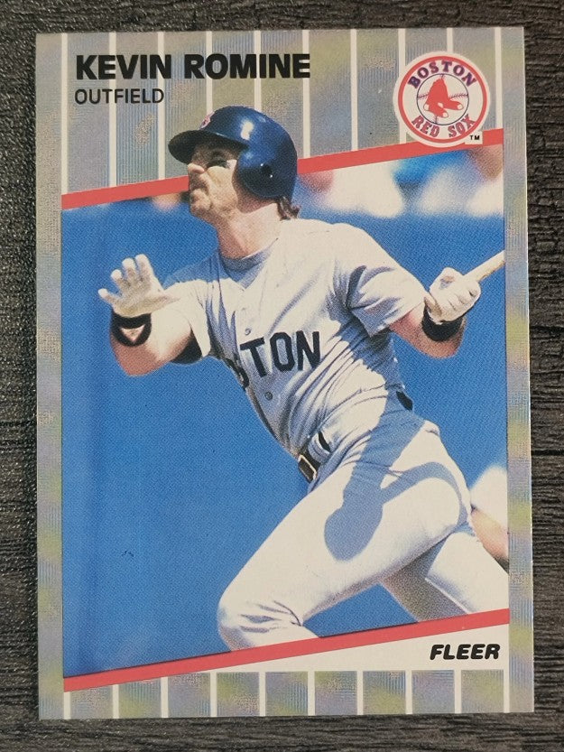 1989 Fleer #98A Kevin Romine ERR/Photo actually Randy Kutcher batting